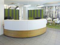 Empfangstheke des Kundenzentrums